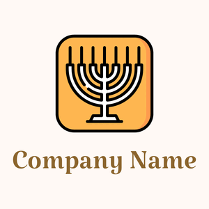Menorah logo on a Seashell background - Religion et spiritualité
