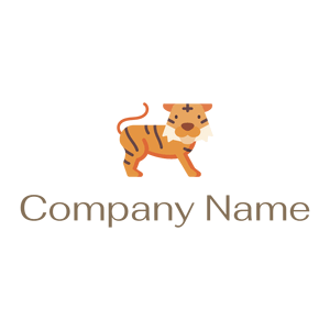 Cute Tiger logo on a White background - Tiere & Haustiere