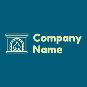 Fireplace logo on a Blue Lagoon background - Juegos & Entretenimiento