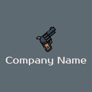 Gun logo on a dark gray background - Segurança