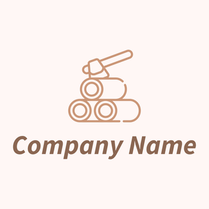 Firewood logo on a Snow background - Milieu & Ecologie
