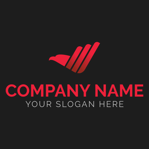 Minimalist red eagle logo - Industria