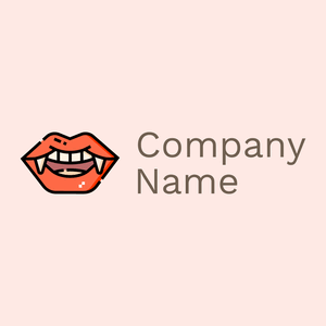 Fangs logo on a Misty Rose background - Abstracto