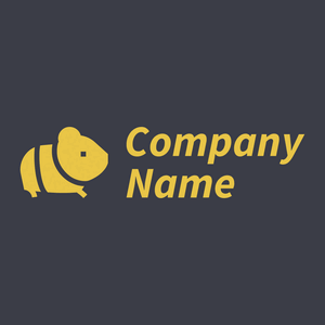 Guinea pig logo on a Payne's Grey background - Animali & Cuccioli