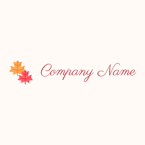 Maple leaf logo on a Seashell background - Florale