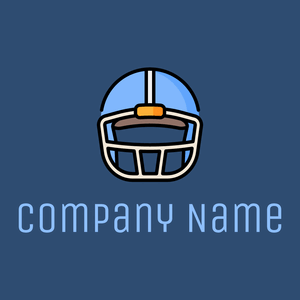 Football helmet on a Chathams Blue background - Sport