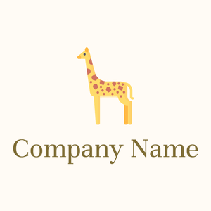 Tall Giraffe on a Floral White background - Tiere & Haustiere