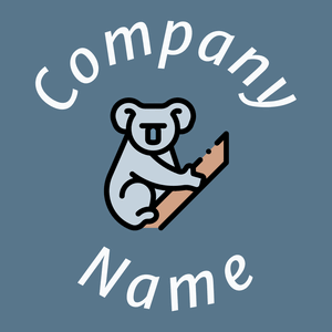 Koala logo on a Kashmir Blue background - Animaux & Animaux de compagnie