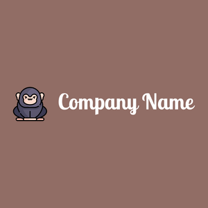 Gorilla logo on a Copper Rose background - Animales & Animales de compañía