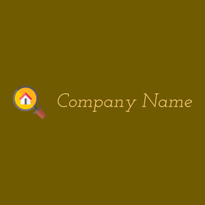 Real estate logo on a Olive background - Imóveis & Hipoteca