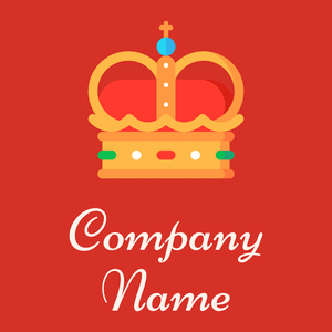 Crown logo on a Persian Red background - Politica