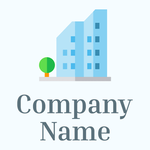 Building logo on a Alice Blue background - Costruzioni & Strumenti