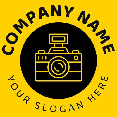 Logo de cámara amarillo - Fotograpía