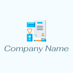Brand identity logo on a Alice Blue background - Empresa & Consultantes