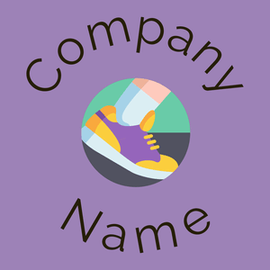 Running logo on a Purple Mountain's Majesty background - Sports