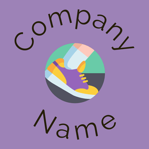 Running logo on a Purple Mountain's Majesty background - Esportes