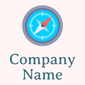 Deep Sky Blue Compass on a Snow background - Technologie