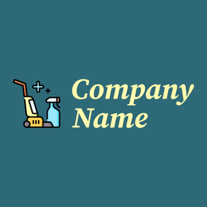 Cleaning Service logo on a Chathams Blue background - Limpieza & Mantenimiento