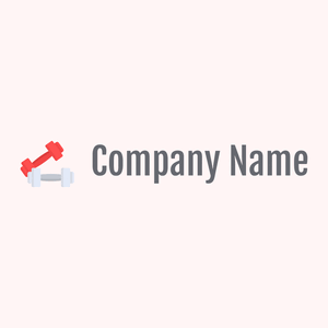 Dumbbell logo on a Snow background - Sport