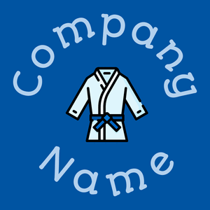 Karate logo on a Cobalt background - Deportes