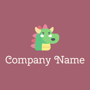 Dragon logo on a Turkish Rose background - Dieren/huisdieren