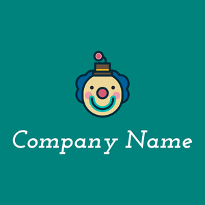 Clown logo on a Teal background - Jeux & Loisirs