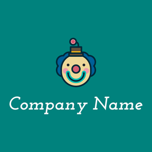 Clown logo on a Teal background - Juegos & Entretenimiento