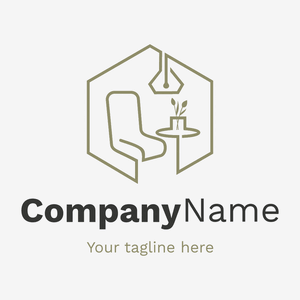 Khaki and grey home furnishings logo - Muebles de casa