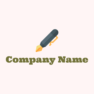 Fountain pen logo on a Snow background - Comunicaciones