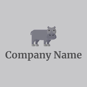 Hippopotamus logo on a Ghost background - Animaux & Animaux de compagnie