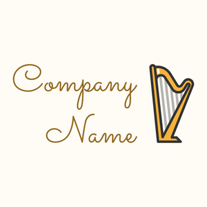 Harp logo on a Floral White background - Divertissement & Arts
