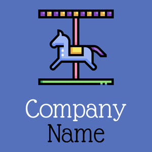 Merry go round logo on a Havelock Blue background - Juegos & Entretenimiento