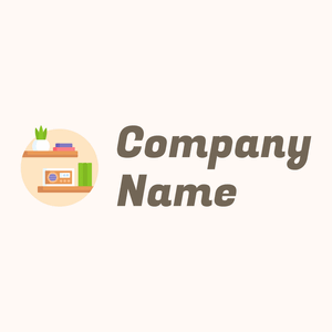 Wall shelves logo on a Seashell background - Architektur