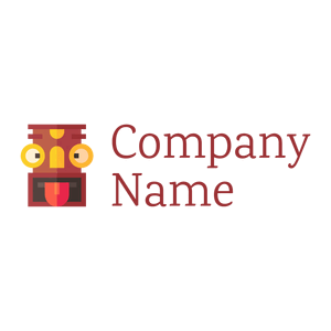 Tongue Tiki logo on a White background - Abstrait