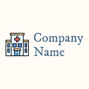 Hospital logo on a Floral White background - Arquitetura