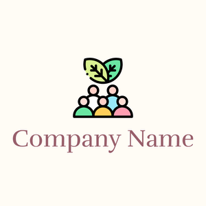 Community logo on a Floral White background - Abstrait