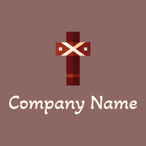 Crucifixion logo on a Ferra background - Religiosidade