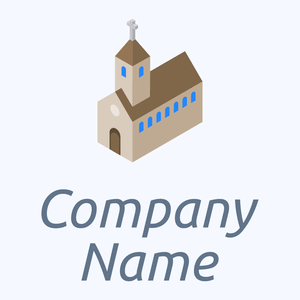 Church on a Alice Blue background - Religión