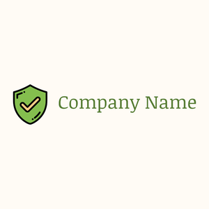 Secure shield logo on a Floral White background - Negócios & Consultoria