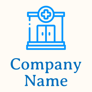 Clinic logo on a Floral White background - Medical & Farmacia