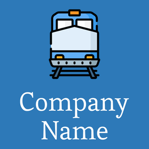Train logo on a Lochmara background - Automobiles & Vehículos