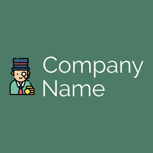 Rich logo on a Dark Green Copper background - Abstrait