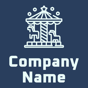Merry go round logo on a Catalina Blue background - Giochi & Divertimento