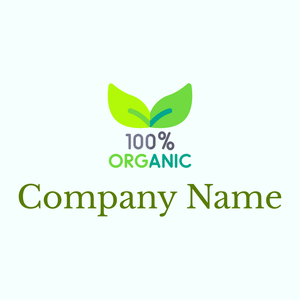 Organic logo on a Azure background - Meio ambiente