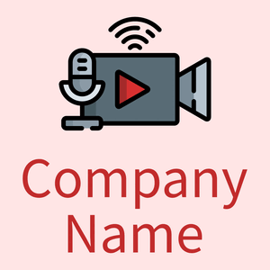 Live streaming logo on a Misty Rose background - Comunicaciones
