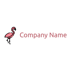Flamingo logo on a White background - Tiere & Haustiere
