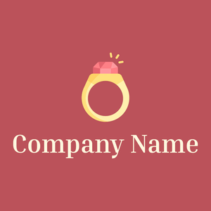 Diamond ring logo on a Blush background - Moda & Belleza