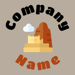 Machu picchu logo on a Silk background - Reizen & Hotel