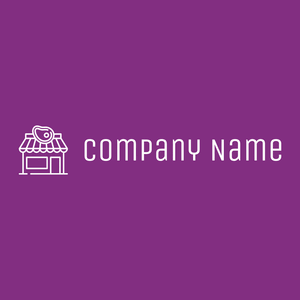 Butcher shop logo on a Purple background - Comida & Bebida