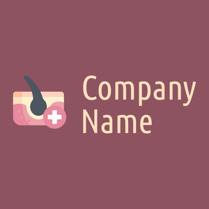 Dermatology logo on a Cannon Pink background - Medical & Farmacia